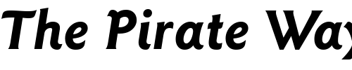 Font : Goudy-Sans-Bold-Italic-BT Custom Text : The Pirate Way Test your own text here Click to download or to view this font on a tshirt that can be custom printed in Bali