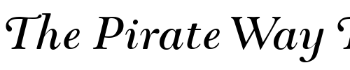 Font : GoudyModernMT-Italic Custom Text : The Pirate Way Test your own text here Click to download or to view this font on a tshirt that can be custom printed in Bali