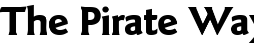 Font : GoudySansTwo-Bold-DB Custom Text : The Pirate Way Test your own text here Click to download or to view this font on a tshirt that can be custom printed in Bali