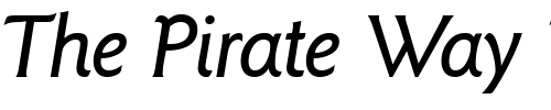 Font : GoudySansTwoMedium-RegularItalic Custom Text : The Pirate Way Test your own text here Click to download or to view this font on a tshirt that can be custom printed in Bali