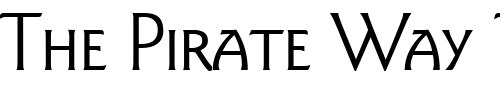 Font : GoudySansTwoSmc-Regular-DB Custom Text : The Pirate Way Test your own text here Click to download or to view this font on a tshirt that can be custom printed in Bali