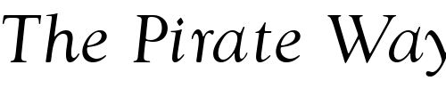 Font : GoudyT-Italic Custom Text : The Pirate Way Test your own text here Click to download or to view this font on a tshirt that can be custom printed in Bali
