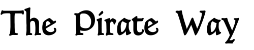 Font : GoudyThirty-DemiBold Custom Text : The Pirate Way Test your own text here Click to download or to view this font on a tshirt that can be custom printed in Bali