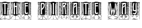 Font : GradlInitialen Custom Text : The Pirate Way Test your own text here Click to download or to view this font on a tshirt that can be custom printed in Bali