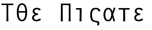 Font : Greek7SSK Custom Text : The Pirate Way Test your own text here Click to download or to view this font on a tshirt that can be custom printed in Bali