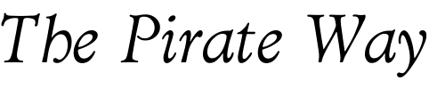 Font : Gutenburg-Thin-Italic Custom Text : The Pirate Way Test your own text here Click to download or to view this font on a tshirt that can be custom printed in Bali