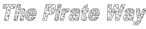 Font : HOLE-3-cursive-outline Custom Text : The Pirate Way Test your own text here Click to download or to view this font on a tshirt that can be custom printed in Bali