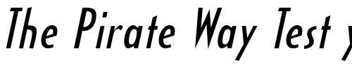 Font : HalseyCondSSK-Italic Custom Text : The Pirate Way Test your own text here Click to download or to view this font on a tshirt that can be custom printed in Bali