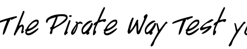 Font : HandScriptUpright-Bold-Italic Custom Text : The Pirate Way Test your own text here Click to download or to view this font on a tshirt that can be custom printed in Bali