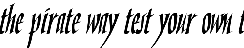 Font : Handskript-One Custom Text : The Pirate Way Test your own text here Click to download or to view this font on a tshirt that can be custom printed in Bali