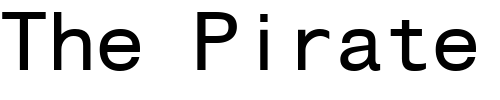 Font : HelvMono Custom Text : The Pirate Way Test your own text here Click to download or to view this font on a tshirt that can be custom printed in Bali