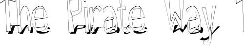 Font : Hesitant-Shadow Custom Text : The Pirate Way Test your own text here Click to download or to view this font on a tshirt that can be custom printed in Bali