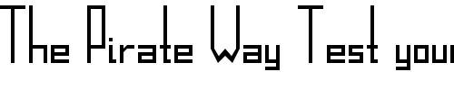 Font : HiBlok-Light Custom Text : The Pirate Way Test your own text here Click to download or to view this font on a tshirt that can be custom printed in Bali