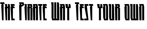 Font : HighRise-BB Custom Text : The Pirate Way Test your own text here Click to download or to view this font on a tshirt that can be custom printed in Bali
