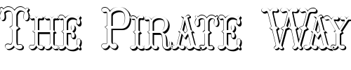 Font : Hoedown-Shadow Custom Text : The Pirate Way Test your own text here Click to download or to view this font on a tshirt that can be custom printed in Bali