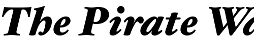 Font : Hoefler-Text-Black-Italic Custom Text : The Pirate Way Test your own text here Click to download or to view this font on a tshirt that can be custom printed in Bali