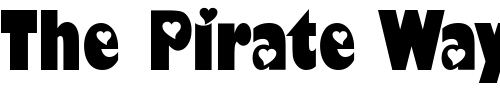 Font : Hole-HeartedRegular Custom Text : The Pirate Way Test your own text here Click to download or to view this font on a tshirt that can be custom printed in Bali