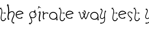 Font : Horny-Devils-BV Custom Text : The Pirate Way Test your own text here Click to download or to view this font on a tshirt that can be custom printed in Bali