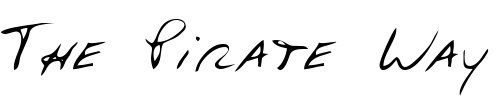Font : HuntersHand-Regular Custom Text : The Pirate Way Test your own text here Click to download or to view this font on a tshirt that can be custom printed in Bali