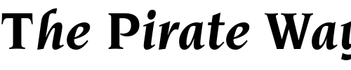 Font : ITCNovarese-Bold-Italic Custom Text : The Pirate Way Test your own text here Click to download or to view this font on a tshirt that can be custom printed in Bali