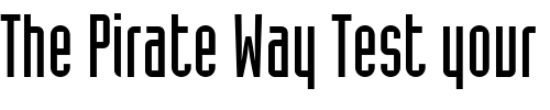 Font : Industria-LT-Solid-A Custom Text : The Pirate Way Test your own text here Click to download or to view this font on a tshirt that can be custom printed in Bali