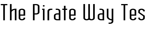Font : IndustrialExtended Custom Text : The Pirate Way Test your own text here Click to download or to view this font on a tshirt that can be custom printed in Bali