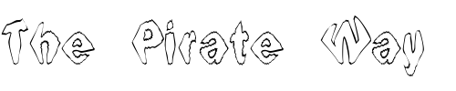 Font : Ingothical-Weird Custom Text : The Pirate Way Test your own text here Click to download or to view this font on a tshirt that can be custom printed in Bali