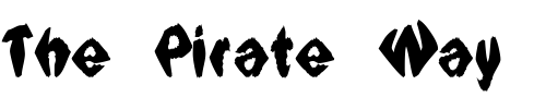 Font : Ingothical-Weird-Solid Custom Text : The Pirate Way Test your own text here Click to download or to view this font on a tshirt that can be custom printed in Bali