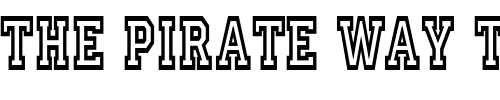 Font : IvyLeagueCondensedOutline Custom Text : The Pirate Way Test your own text here Click to download or to view this font on a tshirt that can be custom printed in Bali
