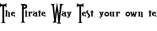 Font : Jack-Bisio Custom Text : The Pirate Way Test your own text here Click to download or to view this font on a tshirt that can be custom printed in Bali