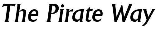 Font : JacobBecker-Medium-Italic Custom Text : The Pirate Way Test your own text here Click to download or to view this font on a tshirt that can be custom printed in Bali