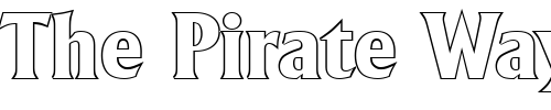 Font : JacobBeckerOutline-ExtraBold-Regular Custom Text : The Pirate Way Test your own text here Click to download or to view this font on a tshirt that can be custom printed in Bali