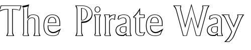 Font : JacobBeckerOutline-Regular Custom Text : The Pirate Way Test your own text here Click to download or to view this font on a tshirt that can be custom printed in Bali
