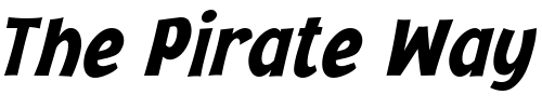 Font : Jacoby-Cond-ICG-BlackItalic Custom Text : The Pirate Way Test your own text here Click to download or to view this font on a tshirt that can be custom printed in Bali