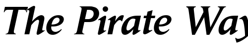Font : Jaeger-Daily-News-Medium-Italic Custom Text : The Pirate Way Test your own text here Click to download or to view this font on a tshirt that can be custom printed in Bali