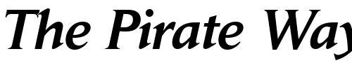 Font : JaegerDailyNews-Medium-Italic Custom Text : The Pirate Way Test your own text here Click to download or to view this font on a tshirt that can be custom printed in Bali
