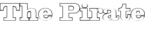 Font : JamesBeckerOutline-Heavy Custom Text : The Pirate Way Test your own text here Click to download or to view this font on a tshirt that can be custom printed in Bali