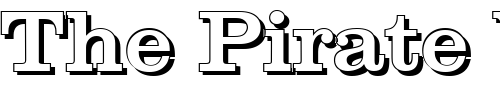 Font : JamesBeckerShadow-Medium-Regular Custom Text : The Pirate Way Test your own text here Click to download or to view this font on a tshirt that can be custom printed in Bali