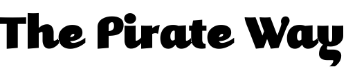 Font : JuicyBlack Custom Text : The Pirate Way Test your own text here Click to download or to view this font on a tshirt that can be custom printed in Bali