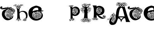 Font : KR-Keltic-One Custom Text : The Pirate Way Test your own text here Click to download or to view this font on a tshirt that can be custom printed in Bali