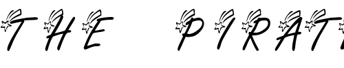 Font : KR-Shooting-Star-Left Custom Text : The Pirate Way Test your own text here Click to download or to view this font on a tshirt that can be custom printed in Bali