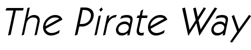 Font : KabobLight-Italic Custom Text : The Pirate Way Test your own text here Click to download or to view this font on a tshirt that can be custom printed in Bali
