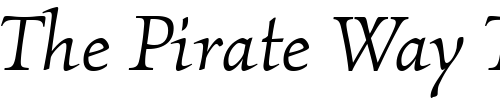 Font : Kallos-ITC-Book-Italic Custom Text : The Pirate Way Test your own text here Click to download or to view this font on a tshirt that can be custom printed in Bali