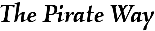 Font : Kallos-ITC-Medium-Italic Custom Text : The Pirate Way Test your own text here Click to download or to view this font on a tshirt that can be custom printed in Bali