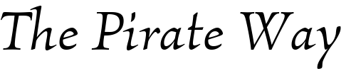 Font : KallosITC-BookItalic Custom Text : The Pirate Way Test your own text here Click to download or to view this font on a tshirt that can be custom printed in Bali