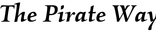 Font : KallosITC-MediumItalic Custom Text : The Pirate Way Test your own text here Click to download or to view this font on a tshirt that can be custom printed in Bali