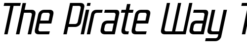 Font : Kanal-LightItalic Custom Text : The Pirate Way Test your own text here Click to download or to view this font on a tshirt that can be custom printed in Bali