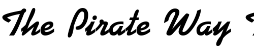 Font : KaufmannD-Bold Custom Text : The Pirate Way Test your own text here Click to download or to view this font on a tshirt that can be custom printed in Bali