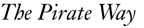 Font : Kis-BT-Italic Custom Text : The Pirate Way Test your own text here Click to download or to view this font on a tshirt that can be custom printed in Bali
