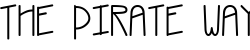 Font : Kneebls-Regular Custom Text : The Pirate Way Test your own text here Click to download or to view this font on a tshirt that can be custom printed in Bali